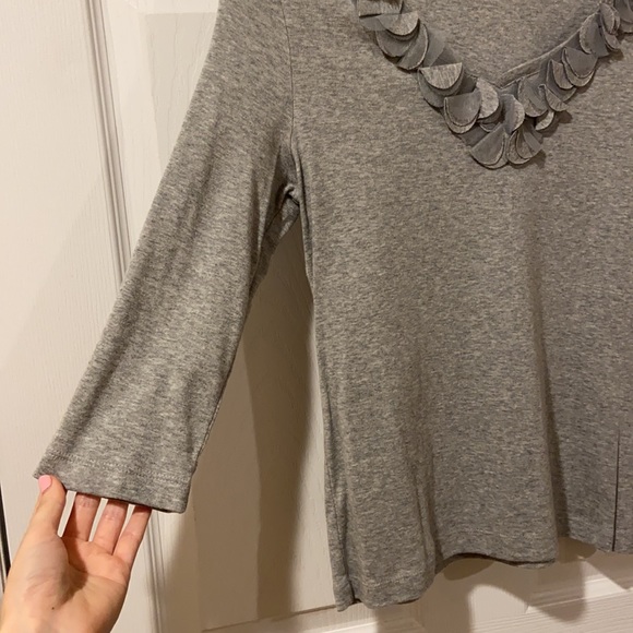 Talbots Cotton Shirt with Ruffle Detail Size S - Picture 3 of 7